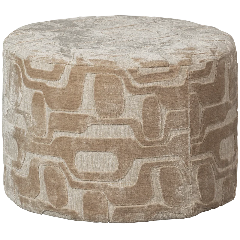 Yago hocker viskosemuster natur 60x43 cm