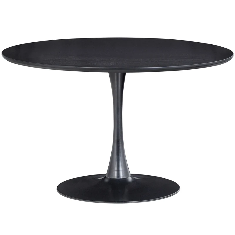Sammy esstisch trompetenfuss rund mdf schwarz ø120 cm