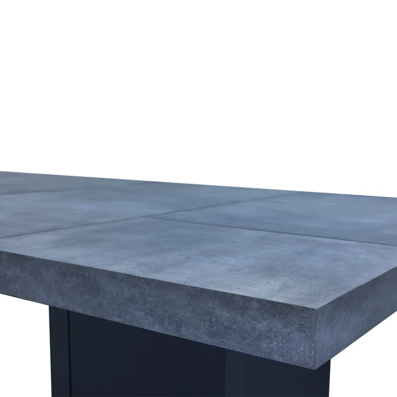 Chess Dining Table 002 Concrete Black