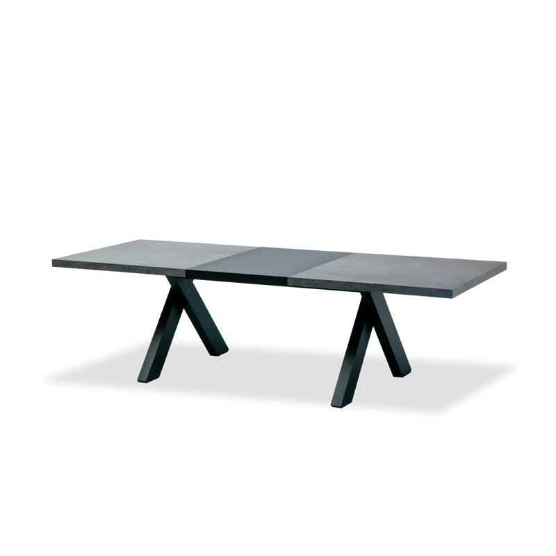 Cross Dining Table 270 Concrete Black