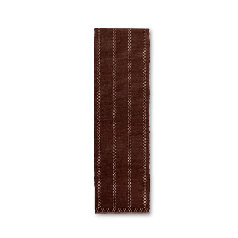 Golden Lurex Ribbed Runner with Brown Base Runner 33x240 cm