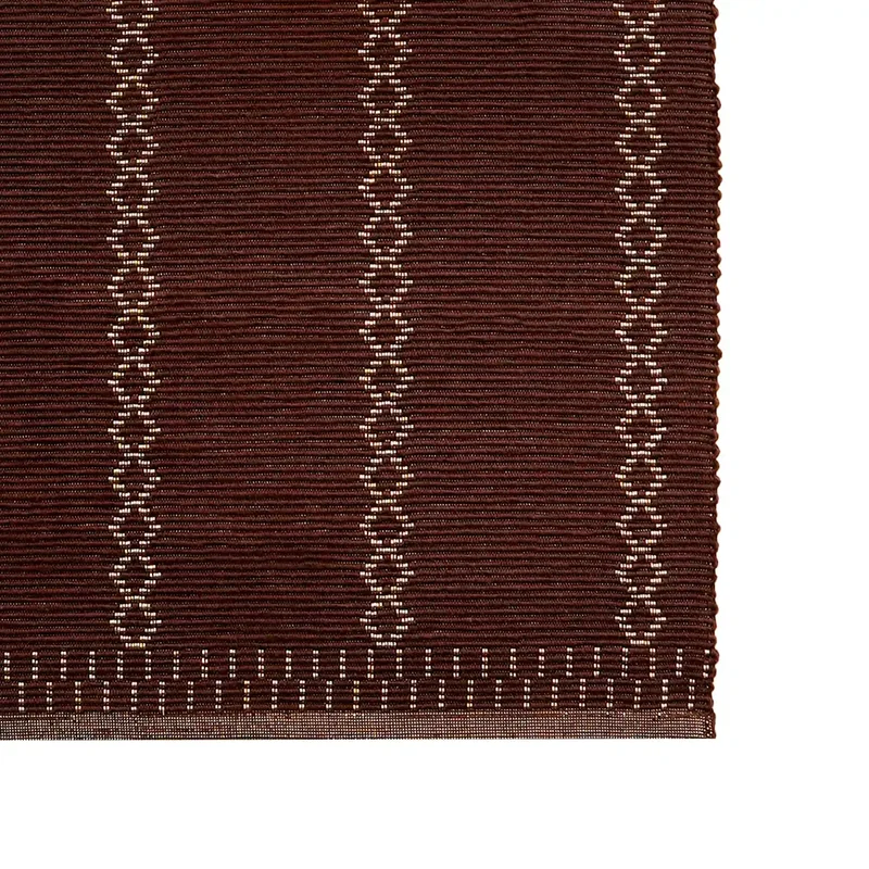 Golden Lurex Ribbed Runner with Brown Base Runner 33x240 cm
