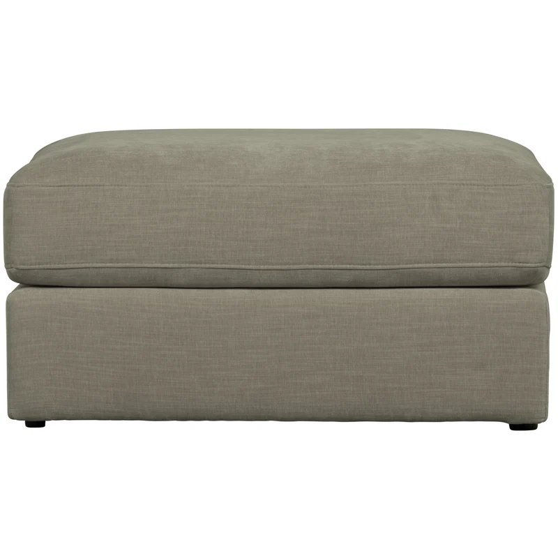 Family hocker gewebter stof warmgrau