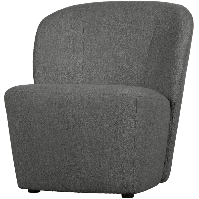 Lofty sessel bouclé stahlgrau