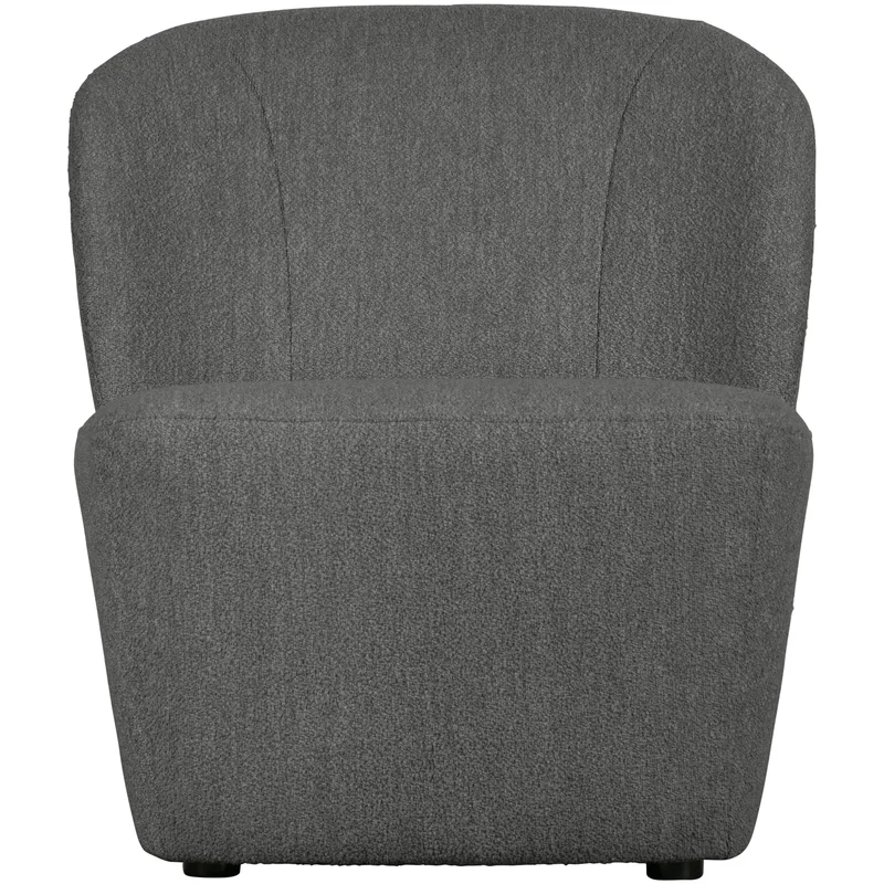 Lofty sessel bouclé stahlgrau