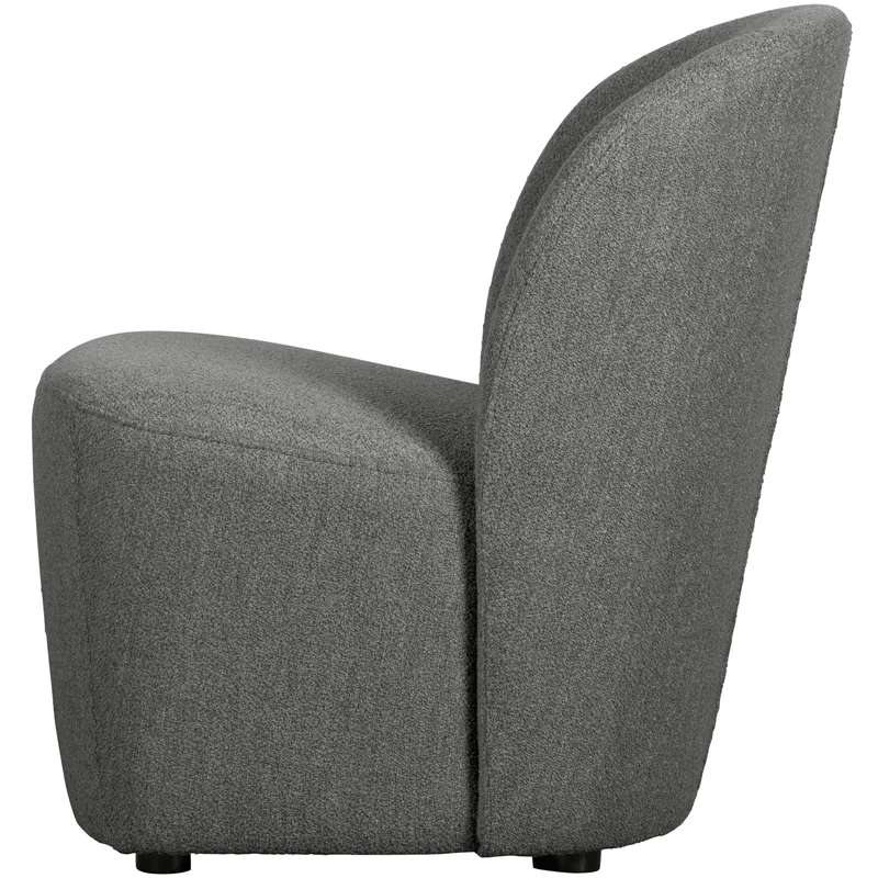 Lofty sessel bouclé stahlgrau