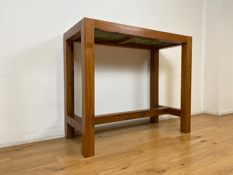 Boatwood by WMK I Schöner & robuster 130x60 Stehtisch handgefertigt aus altem Bootsholz
