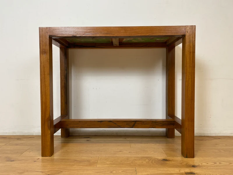 Boatwood by WMK I Schöner & robuster 130x60 Stehtisch handgefertigt aus altem Bootsholz