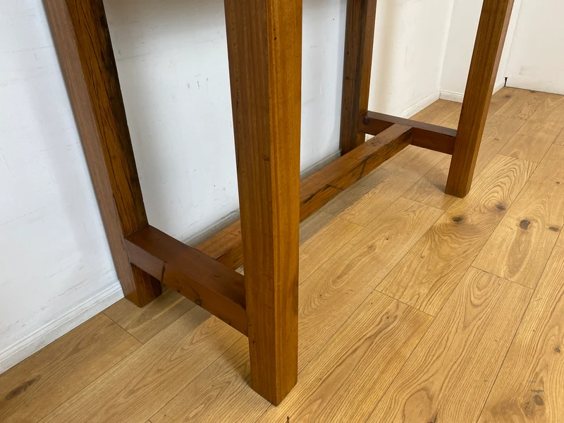 Boatwood by WMK I Schöner & robuster 130x60 Stehtisch handgefertigt aus altem Bootsholz