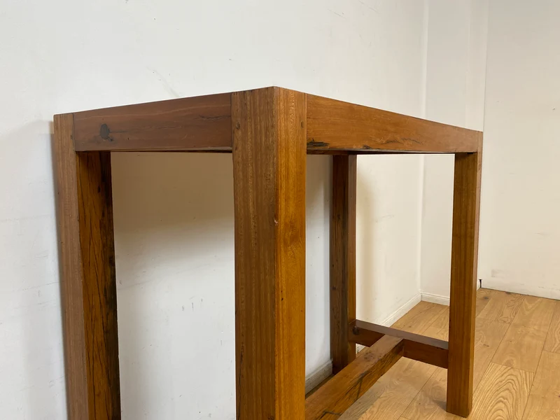 Boatwood by WMK I Schöner & robuster 130x60 Stehtisch handgefertigt aus altem Bootsholz