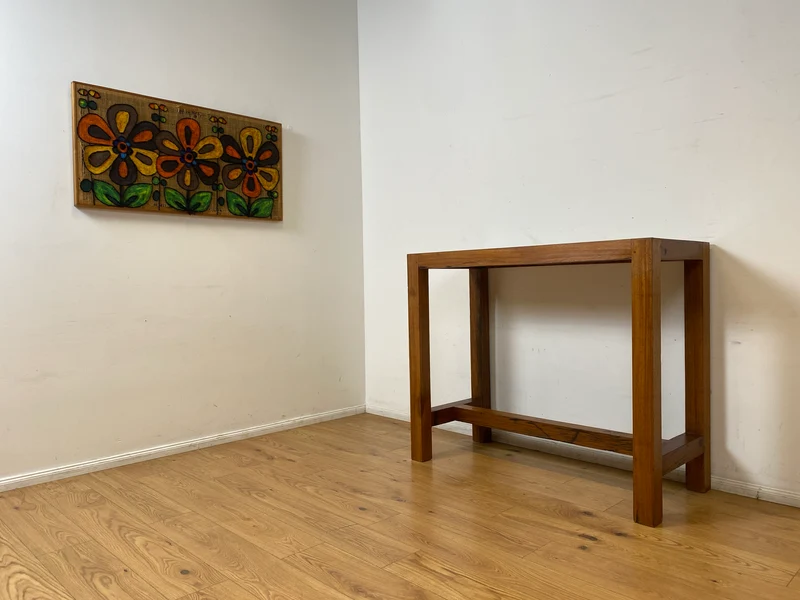 Boatwood by WMK I Schöner & robuster 130x60 Stehtisch handgefertigt aus altem Bootsholz