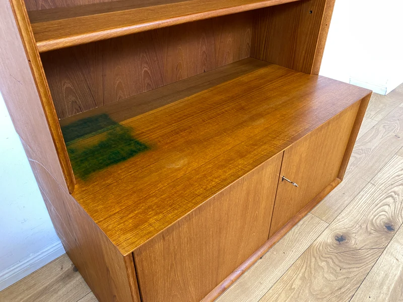 Schöner modularer Vintage Bücherschrank von Strobeck in skandinavischem Stil I Teakholz I Regal Bücherregal Holzregal Kommode Danish Design Mid-Century Vintage Teak 70er I