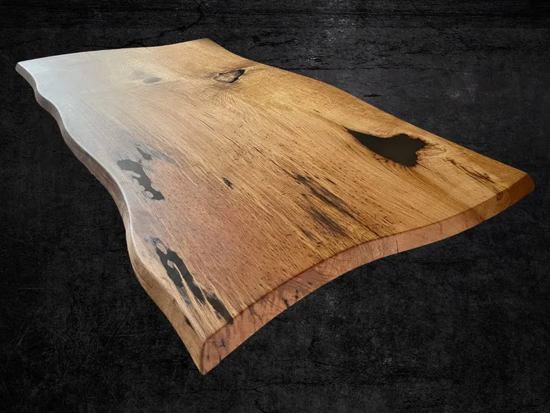 Eiche Baumplatte Natur Monolith aus einem Stück 220-245x118cm