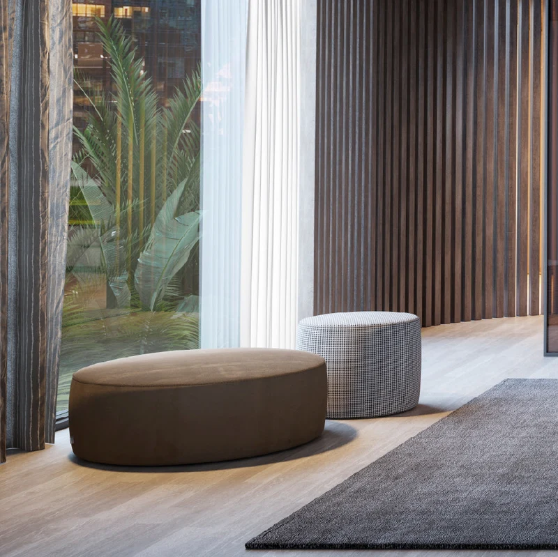 Evanyrouse Ellender Pouf – 90 × 90 × 40 cm