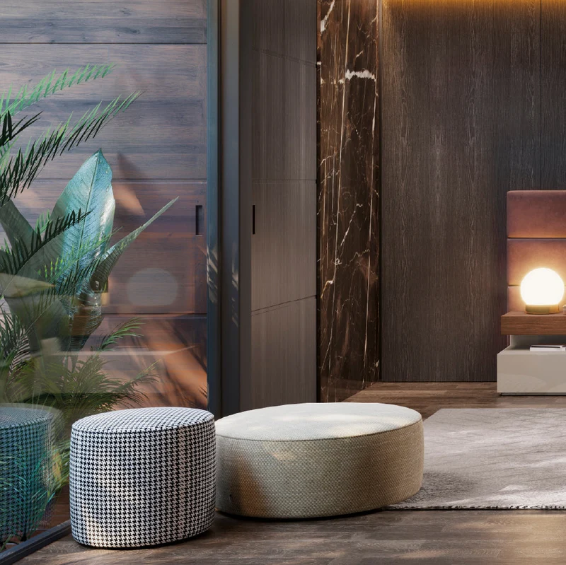 Evanyrouse Ellender Pouf – 90 × 90 × 40 cm