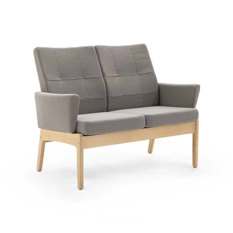 SVAN 2‑Sitzer Pflege‑Sofa – skandinavische Sitzbank mit überpolsterten Armlehnen