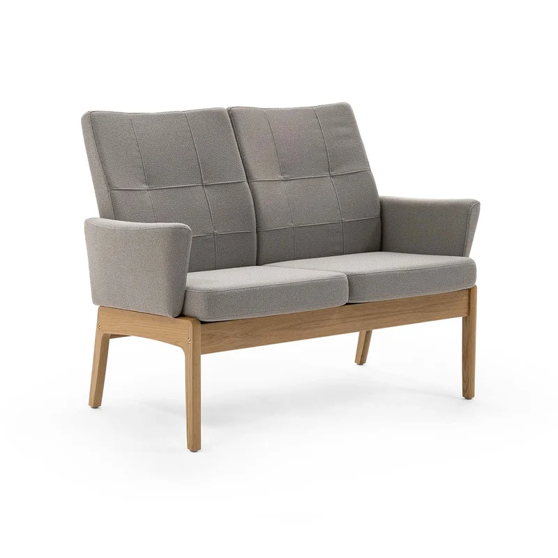 SVAN 2‑Sitzer Pflege‑Sofa – skandinavische Sitzbank mit überpolsterten Armlehnen
