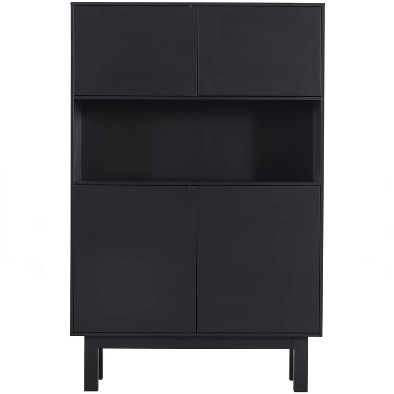 Finca büfett/bar schrank holz tiefschwarz
