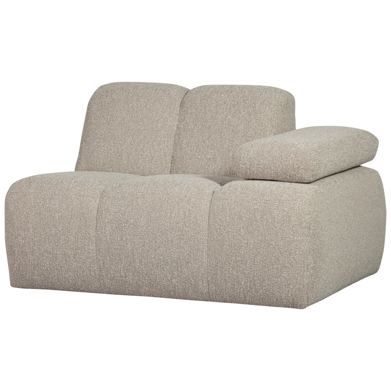 Mojo 1-sitzer element arm rechts bouclé beige melange