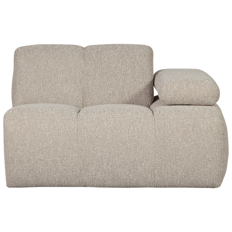Mojo 1-sitzer element arm rechts bouclé beige melange