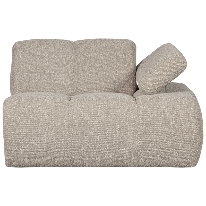 Mojo 1-sitzer element arm rechts bouclé beige melange