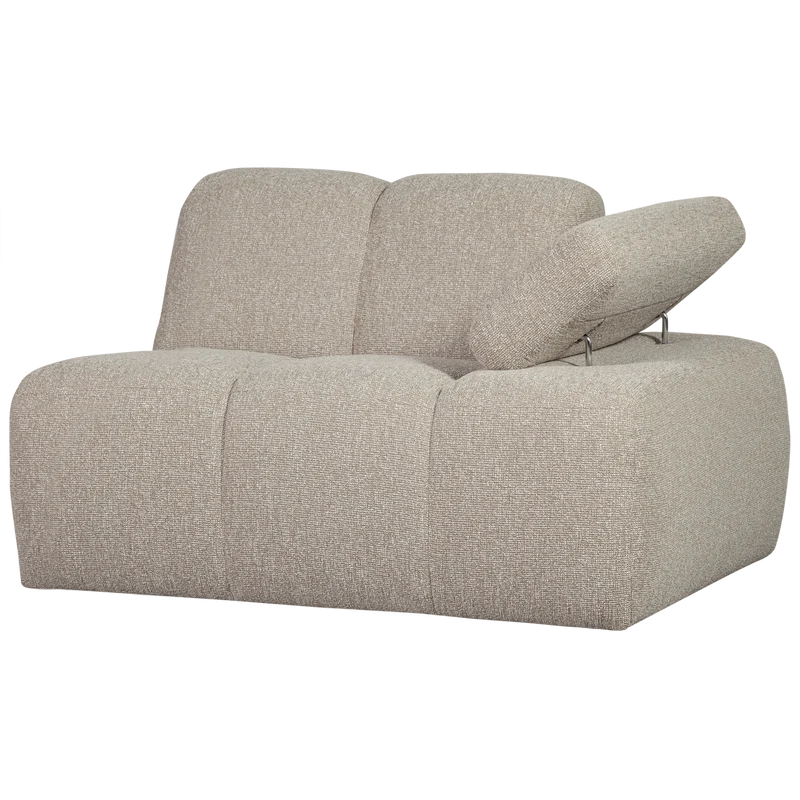 Mojo 1-sitzer element arm rechts bouclé beige melange