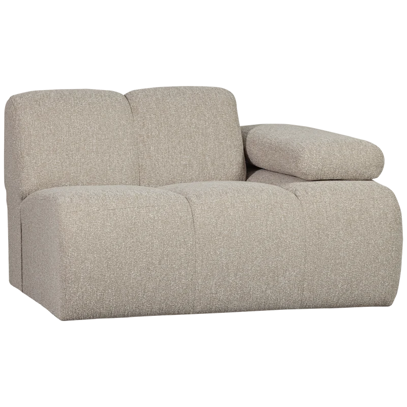 Mojo 1-sitzer element arm rechts bouclé beige melange