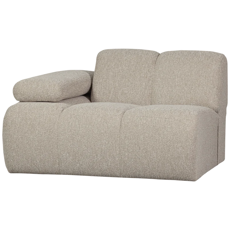 Mojo 1-sitzer element arm links bouclé beige melange