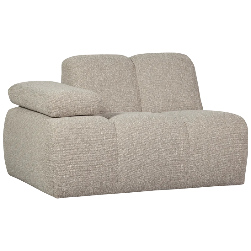 Mojo 1-sitzer element arm links bouclé beige melange