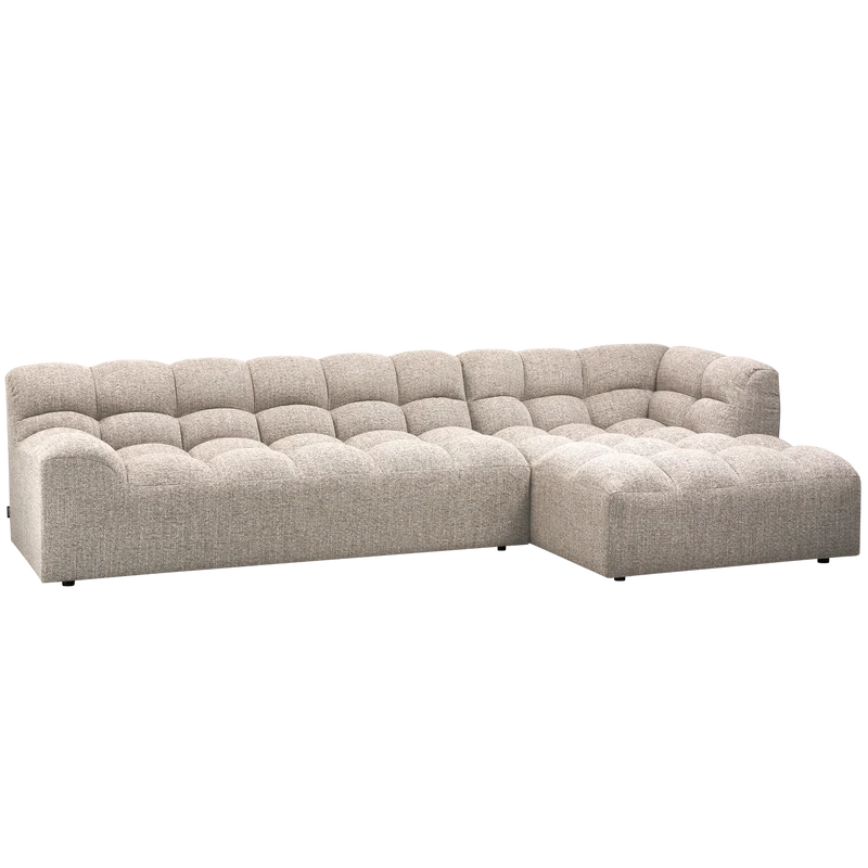 Allure chaise longue rechts gewebtes natur melange