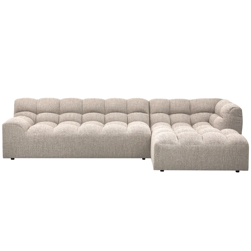 Allure chaise longue rechts gewebtes natur melange