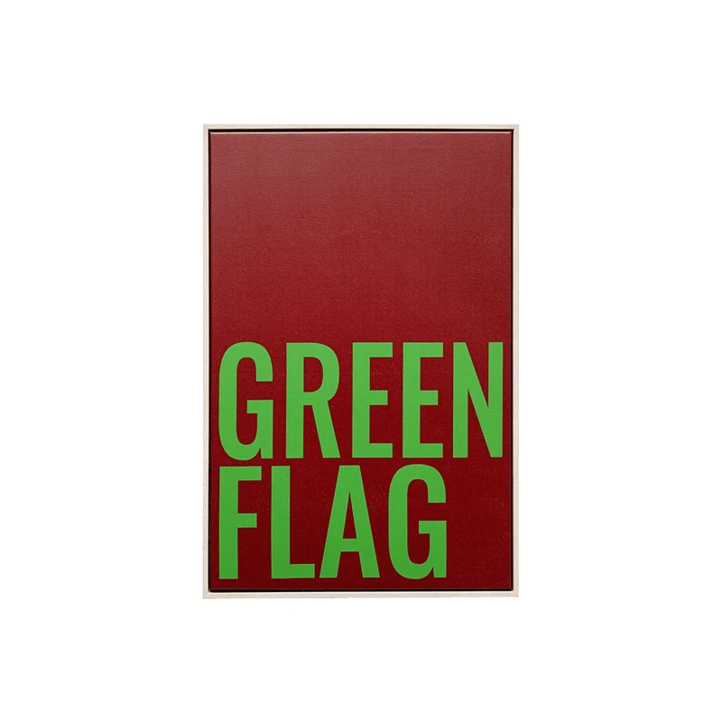 Green Flag – Framed Picture (Brown Tones)