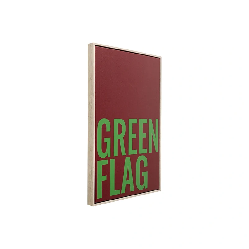 Green Flag – Framed Picture (Brown Tones)