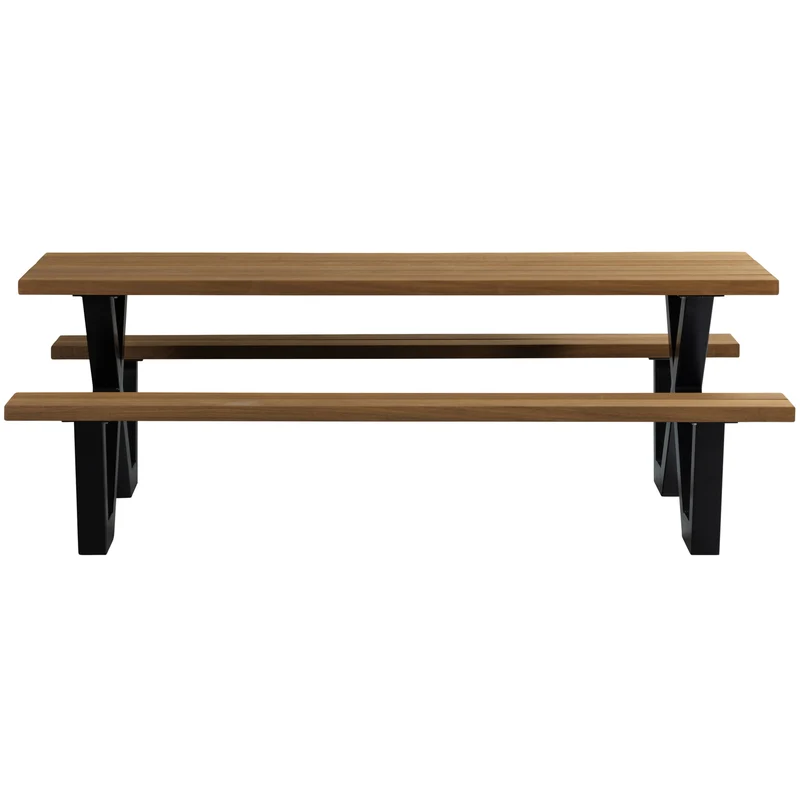 Tablo outdoor picknick tisch ayous natural x-poot metal