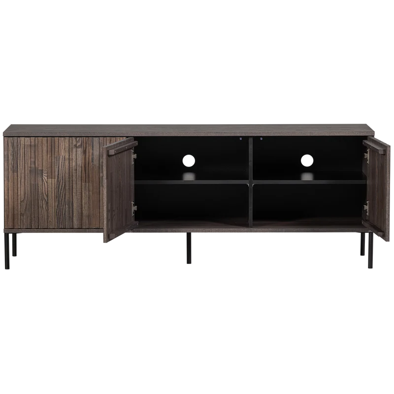 New gravure tv möbel 150 cm asche furnier espresso