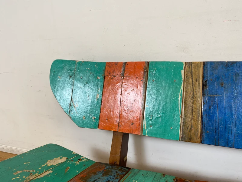 Boatwood by WMK I Einzigartiges handgefertigtes Sofa aus altem Bootsholz
