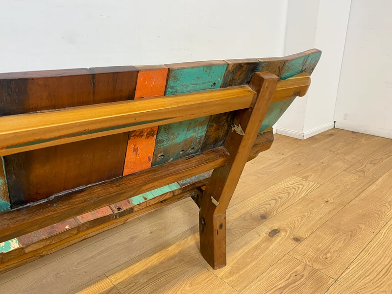 Boatwood by WMK I Einzigartiges handgefertigtes Sofa aus altem Bootsholz