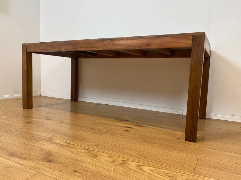 Einzigartiger 200x90cm großer meeresblauer Esstisch handgefertigt aus altem Bootsholz I Teakholz massiv I Tisch Küchentisch Gartentisch Holztisch Dining Table I