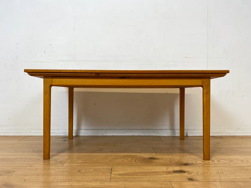 WMK I Stilvoller großer ausziehbarer skandinavischer Wohnzimmertisch in Teakholz I Salontisch Couchtisch Holztisch Coffee Tabele Danish Design Mid-Century Vintage 70er I Berlin Dortmund Braunschweig