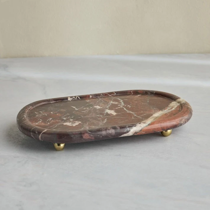 Loulou Levanto Marble Decorative Platter - 20x31 cm