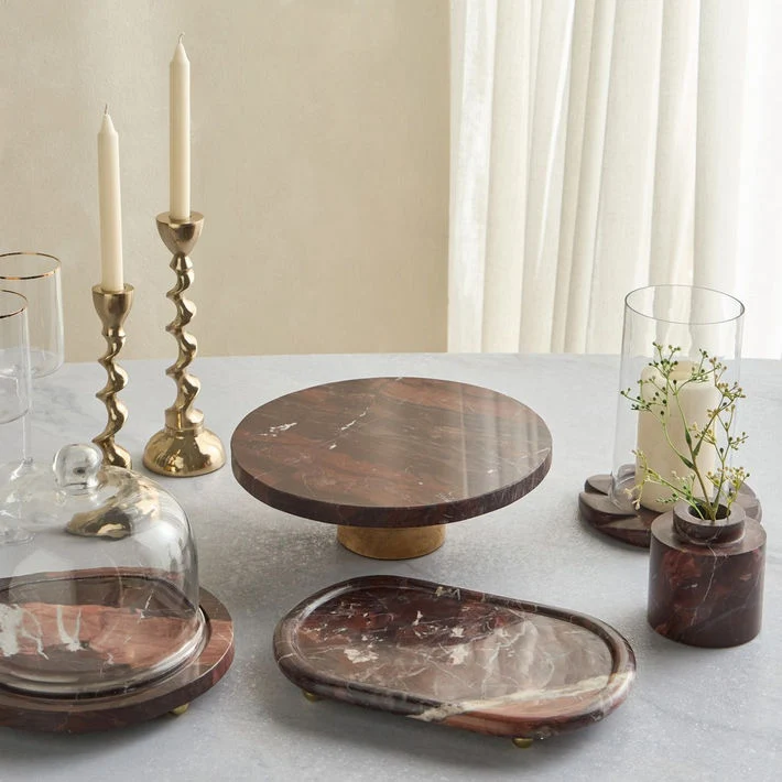 Loulou Levanto Marble Decorative Platter - 20x31 cm