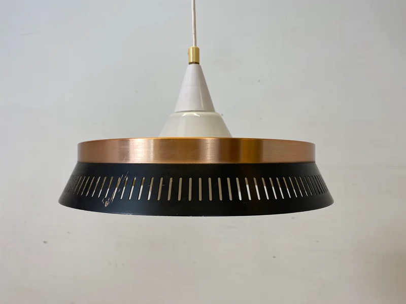 WMK I Elegante skandinavische Space Age Designer Hängelampe I Bent Karlby für Lyfa