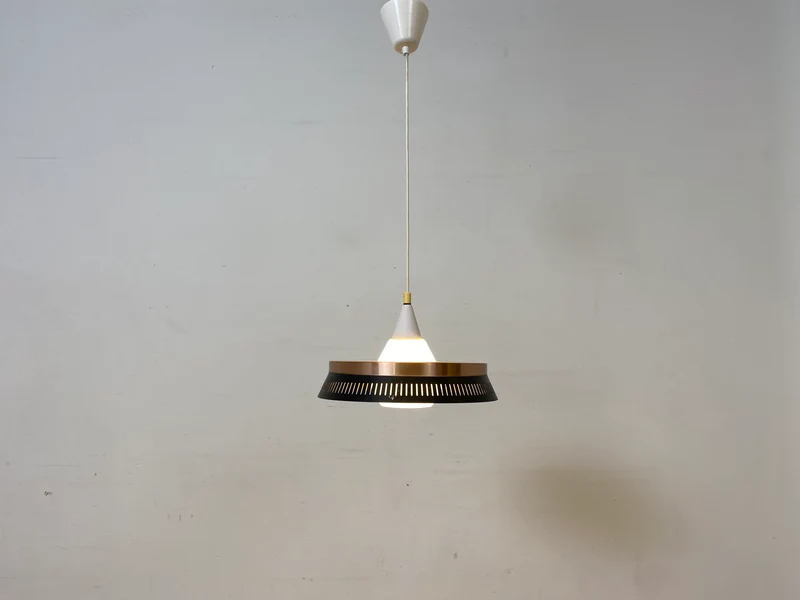 WMK I Elegante skandinavische Space Age Designer Hängelampe I Bent Karlby für Lyfa