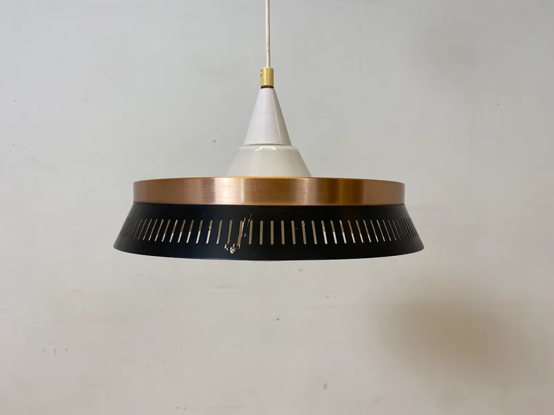 WMK I Elegante skandinavische Space Age Designer Hängelampe I Bent Karlby für Lyfa
