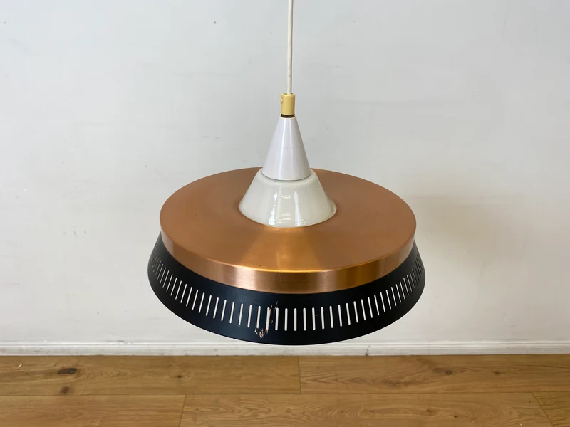 WMK I Elegante skandinavische Space Age Designer Hängelampe I Bent Karlby für Lyfa