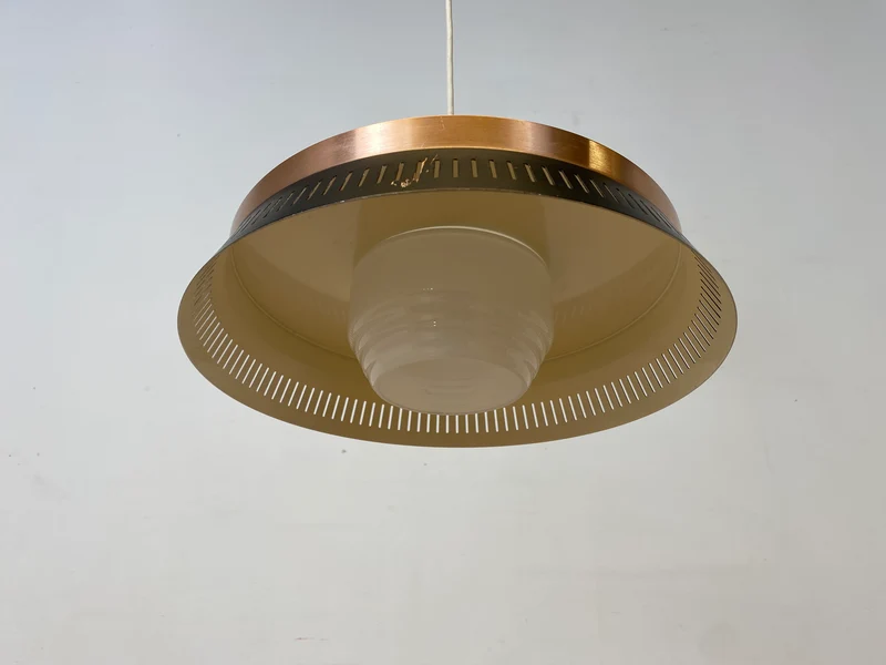 WMK I Elegante skandinavische Space Age Designer Hängelampe I Bent Karlby für Lyfa
