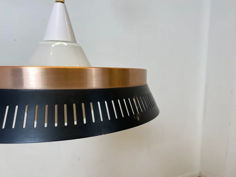 WMK I Elegante skandinavische Space Age Designer Hängelampe I Bent Karlby für Lyfa