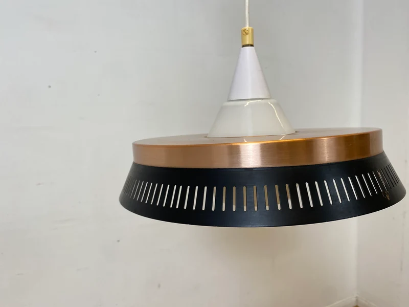 WMK I Elegante skandinavische Space Age Designer Hängelampe I Bent Karlby für Lyfa