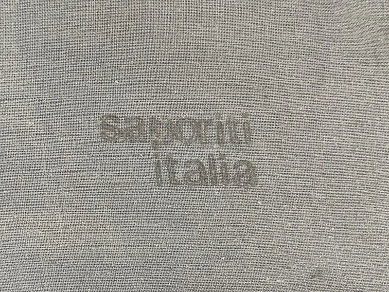 WMK I Ikonisches 70er Jahre Wave Sofa von Giovanni Offredi für Saporiti Italia auf Chrom Gestell und in Originalbezug
