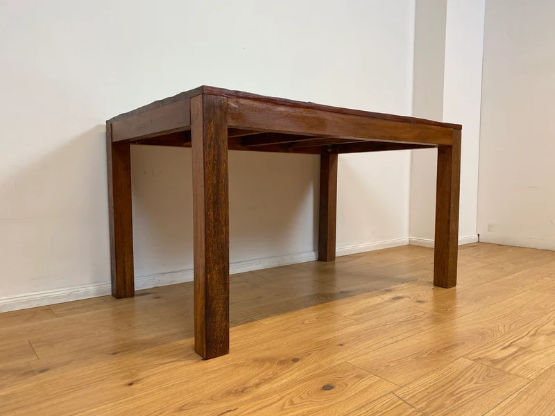 Boatwood by WMK I Einzigartiger 140x90cm großer grüner Esstisch aus altem Bootsholz